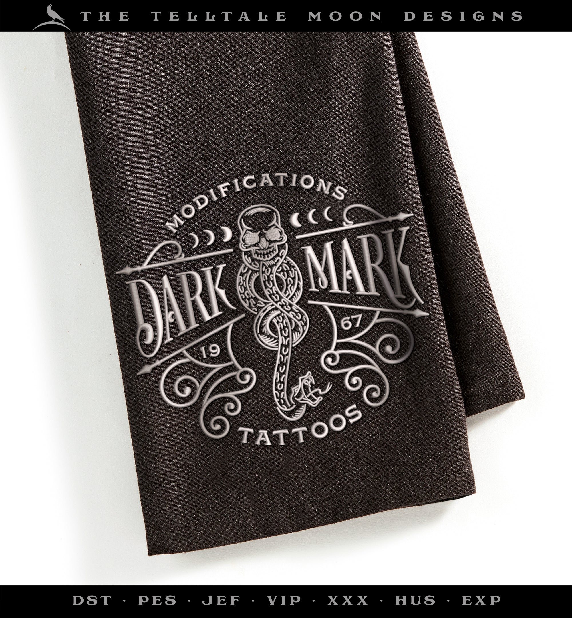 Embroidery: Dark Mark Tattoo Sign - 7, 8, and 9 Inch Sizes