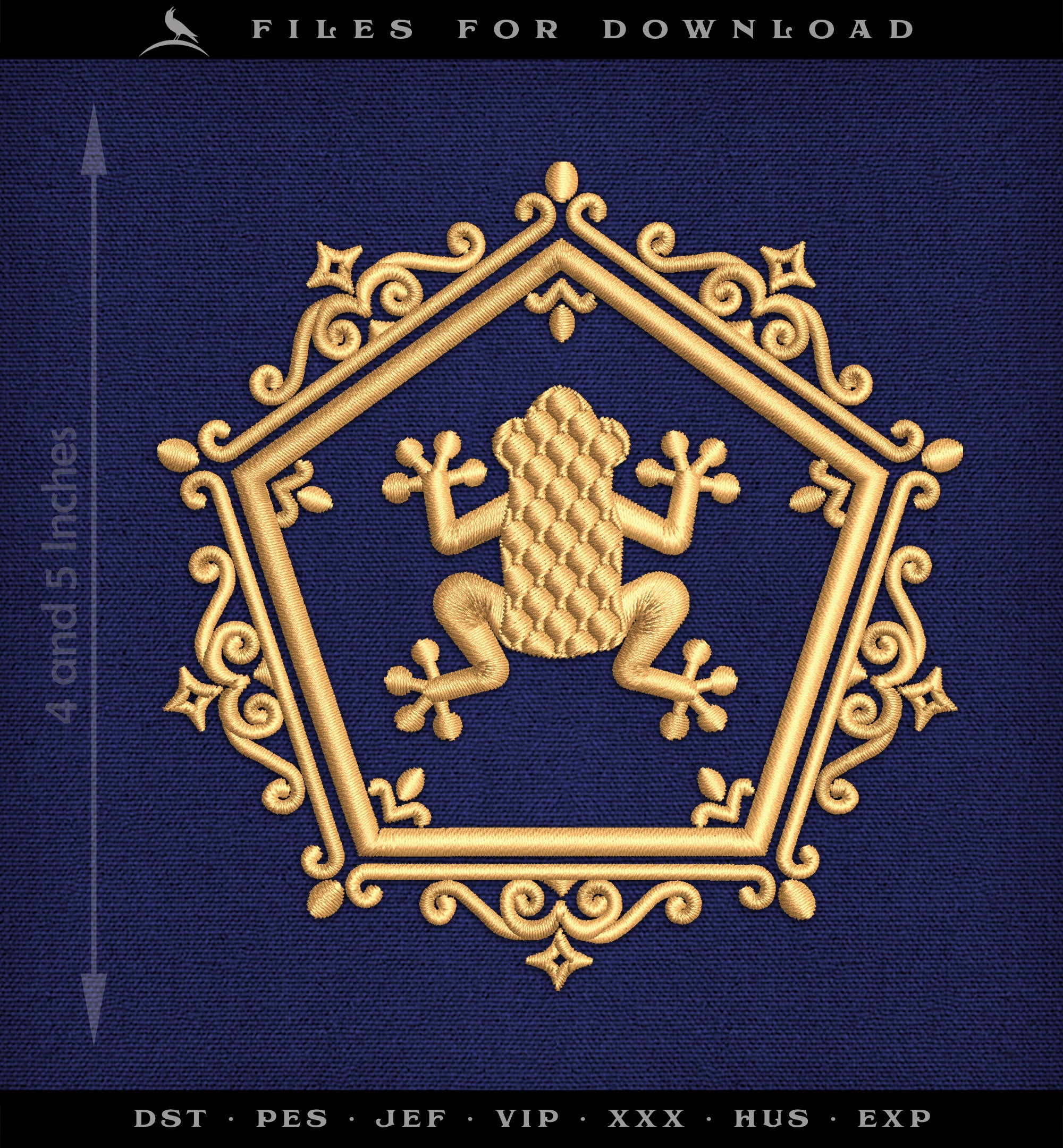 Embroidery Files: Magical Candy Frog Theme - Four sizes between 3.5 and 6 Inches Square