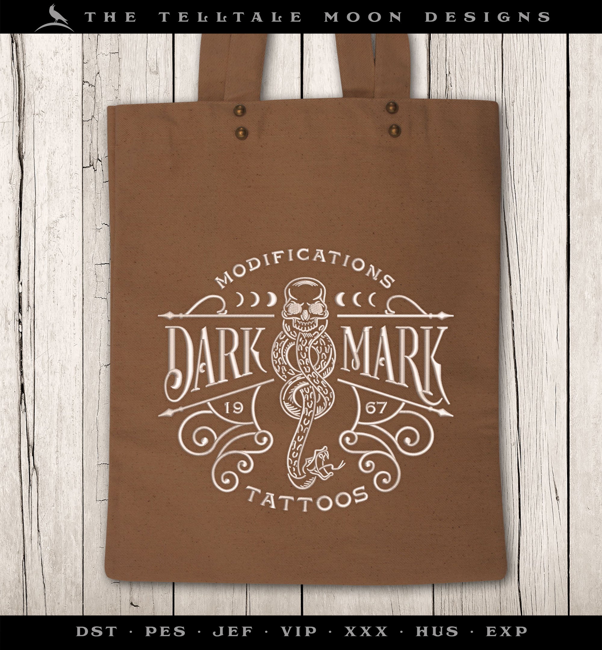 Embroidery: Dark Mark Tattoo Sign - 7, 8, and 9 Inch Sizes