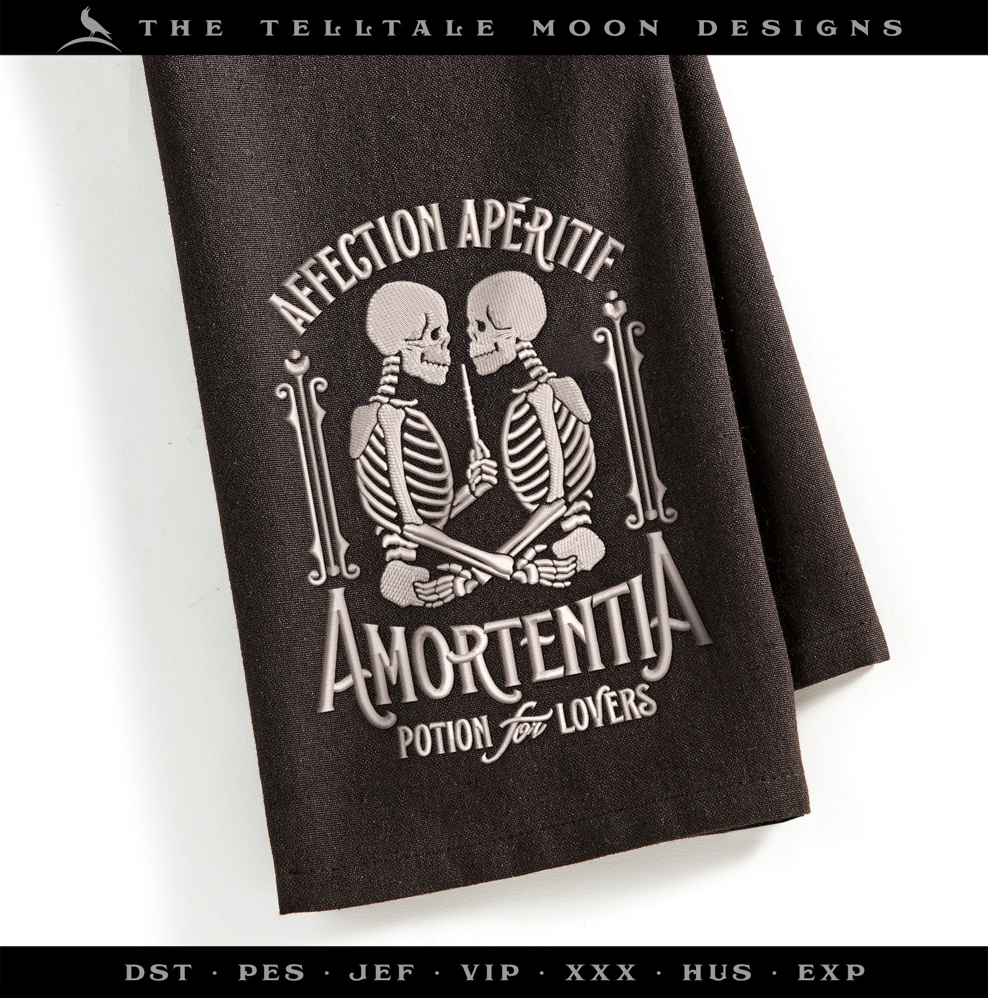 Embroidery: Wizarding Love Potion Label Design - 7 and 8 Inches - One Thread Color