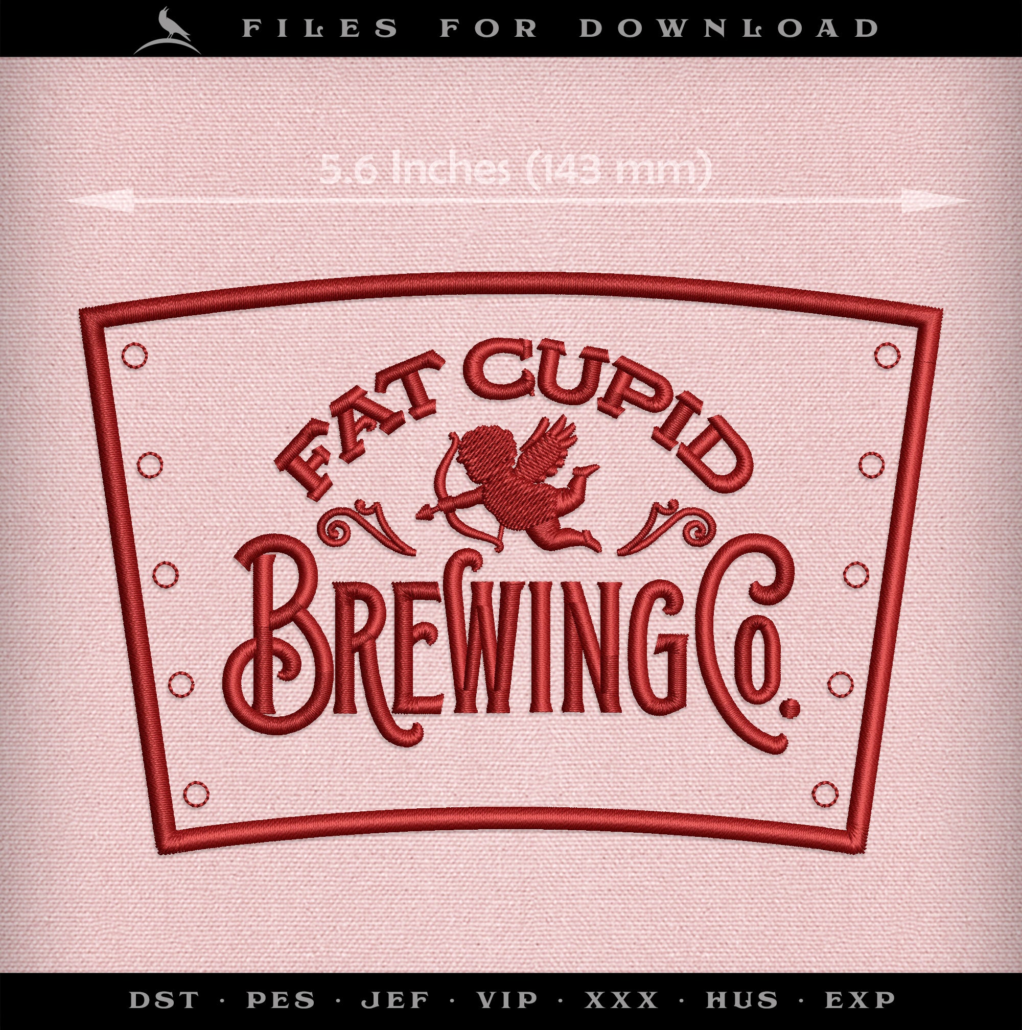 Embroidery: "Fat Cupid Love Potions" Drink Cozy Pattern