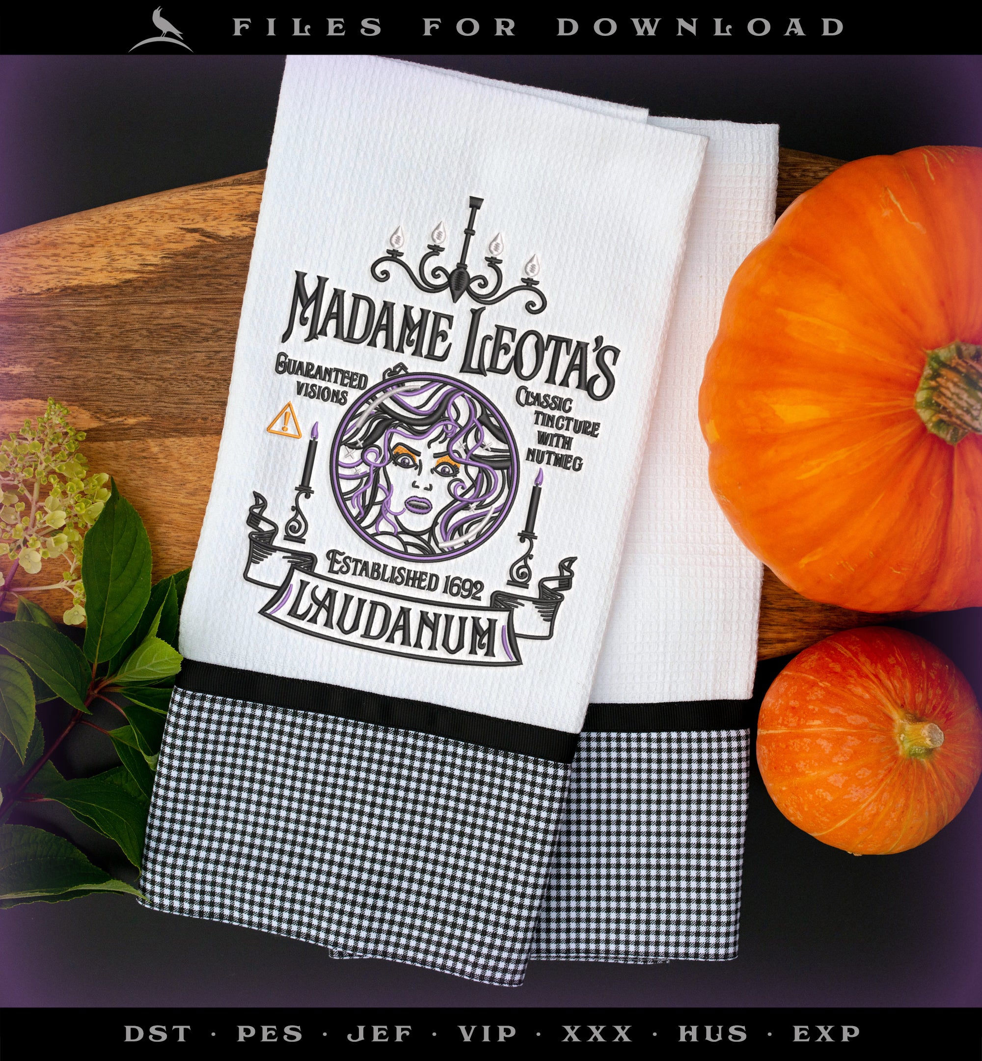 Machine Embroidery: Leota's Laudanum, 6-inch to 12-inch Variations