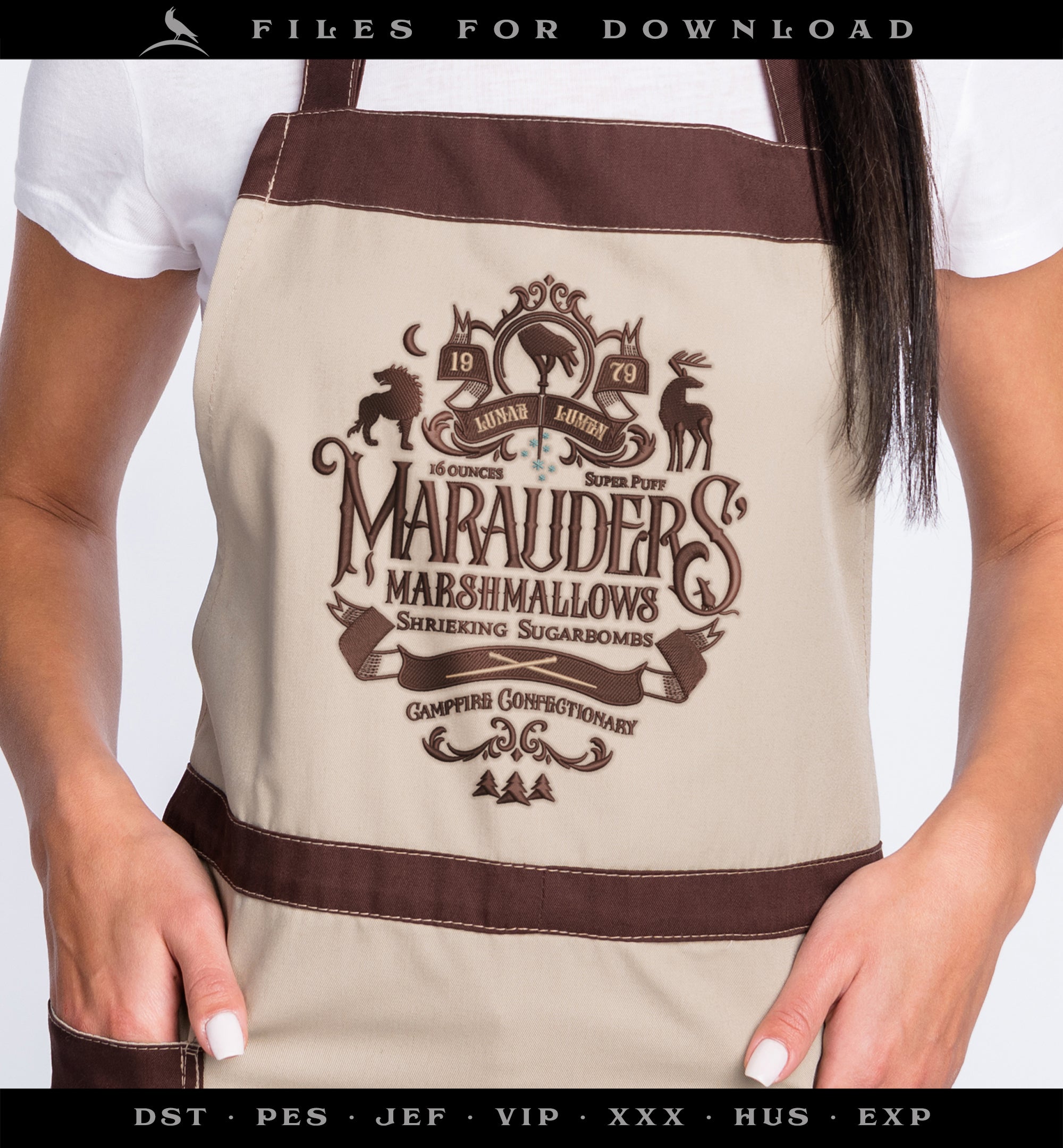 Machine Embroidery Files: "Marauders Marshmallows" Magical Theme (6.9 & 7.8 Inches)
