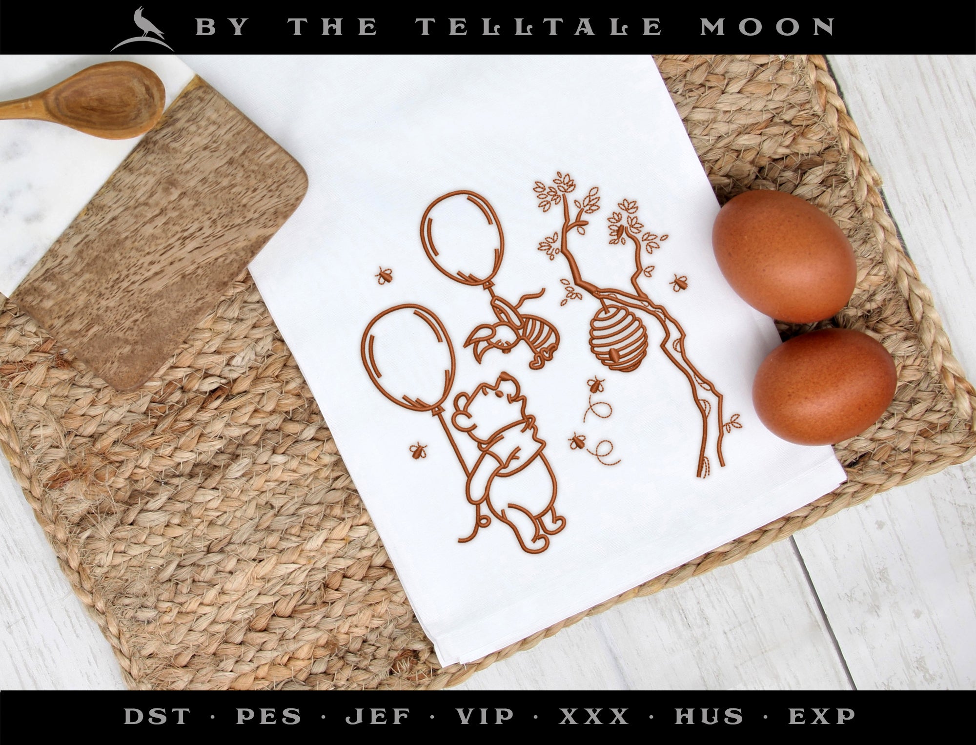 Machine Embroidery: "Hunny Harvesters" (Includes Both 7.8 Inch Design and Smaller Separated Parts)